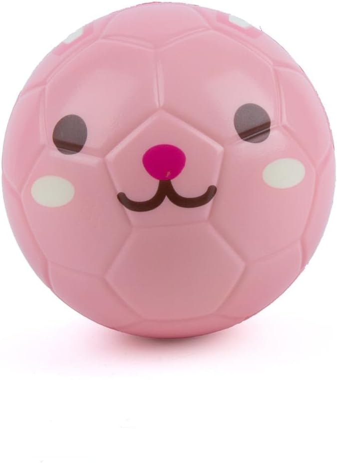Daiso Cute Pink Animal Face Toy Ball for Kids - Image 1